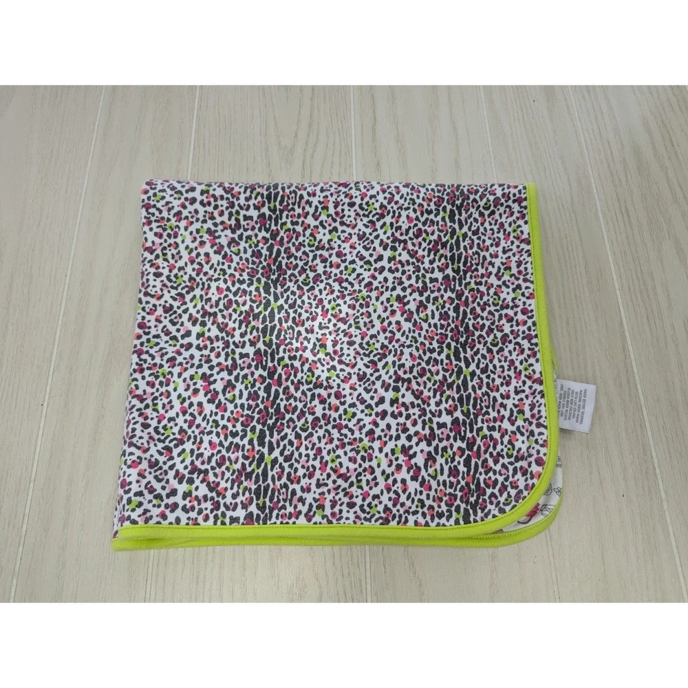 First Impressions pink green black cheetah leopard purses shoes baby blanket